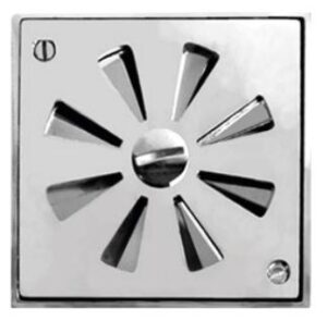 DELTA - REJILLA TAPA GIRATORIA C/MARCO CP 11 X 11 CROMO (01444)