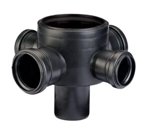 DURATOP X - BOCA ACC.VERT.SAL.110 C/4 ENT.63 MM NEGRO (10-371110463)