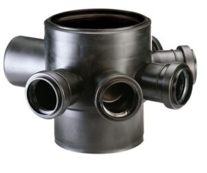 DURATOP X - PILETA PATIO 110MM C/5 ENT. 40 MM NEGRO (10-354063540)