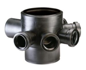 DURATOP X - PILETA PATIO 125MM C/5 ENT. 40 MM NEGRO (10-351063540)