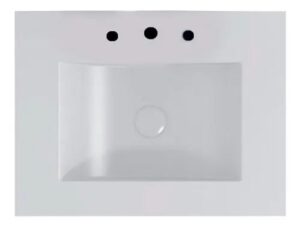 FERRUM - CDR-MS-004-BL - CADRIA - MESADA CON BACHA 3 AG X 60 CM BCO