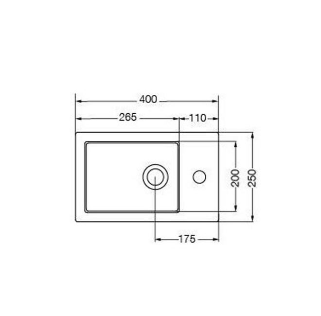 FERRUM - L15KF B - ARMONICA - LAVAT DE TOILETTE P/MON 40 X 25 X 12 - Imagen 2