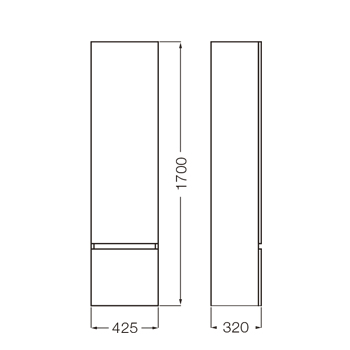 FERRUM CADRIA COLUMNA COLGANTE DOS PUERTAS WENGUE CDR-MB-024-WE - Imagen 2