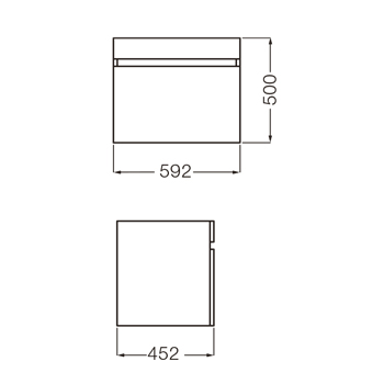 FERRUM - MUEBLE 60 CM CON 1 CAJON WENGUE CADRIA / CDR-MB-008-WE - Imagen 2