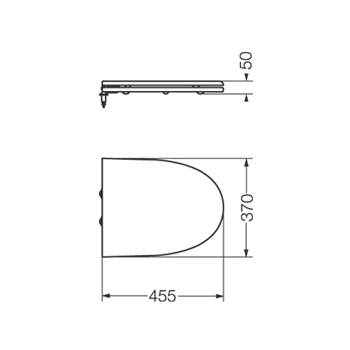 FERRUM - THIM B - TAPA ASIENTO MDF H/METAL CR P/INODORO MARINA BCO - Imagen 2