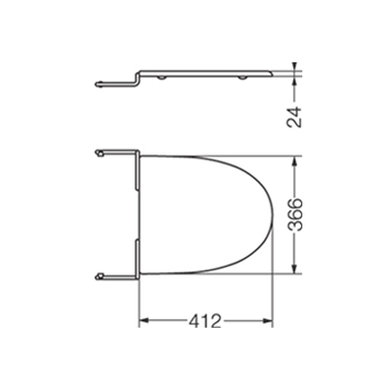 FERRUM - THB3U BE - TAPA UF H/METAL CR P/BIDET 3 AG MARINA BCO SATINAD - Imagen 2