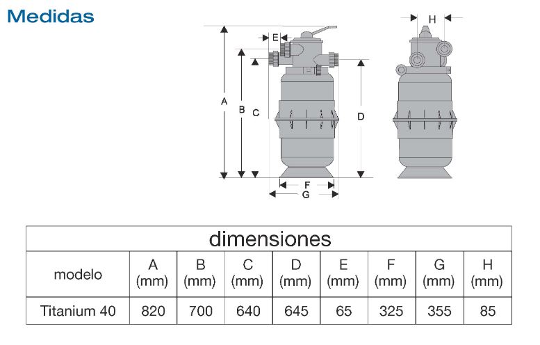 FLUVIAL - L PISCINA - FILTRO TITANIUM 40 - HASTA 40.000 LTS (331260) - Imagen 2