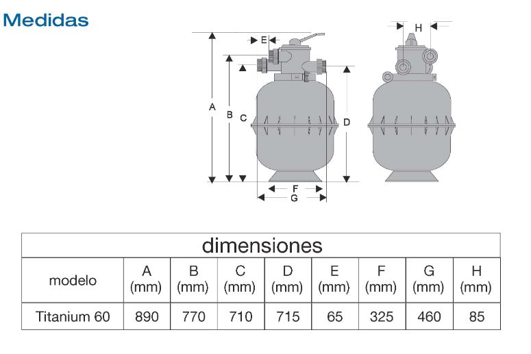 FLUVIAL - L PISCINA - FILTRO TITANIUM 60 - HASTA 60.000 LTS (331360) - Imagen 2