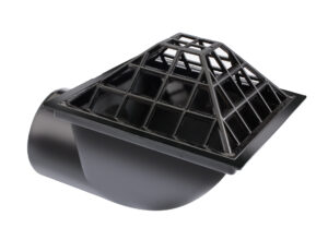 EMBUDO HORIZONTAL  110 MM C/REJA PIRAMIDAL 20X20 (4138) AWADUCT