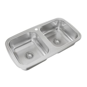 JOHNSON - ZARA D84 A - PILETA DOBLE ENCAST 83.5 X 47 X 18 AC 304