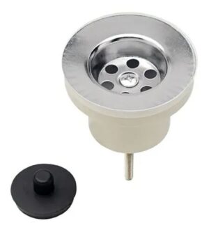 LATYN PLAST - SOPAPA PVC P/PEGAR - C/REJILLA METAL ACERO INOX 40 MM