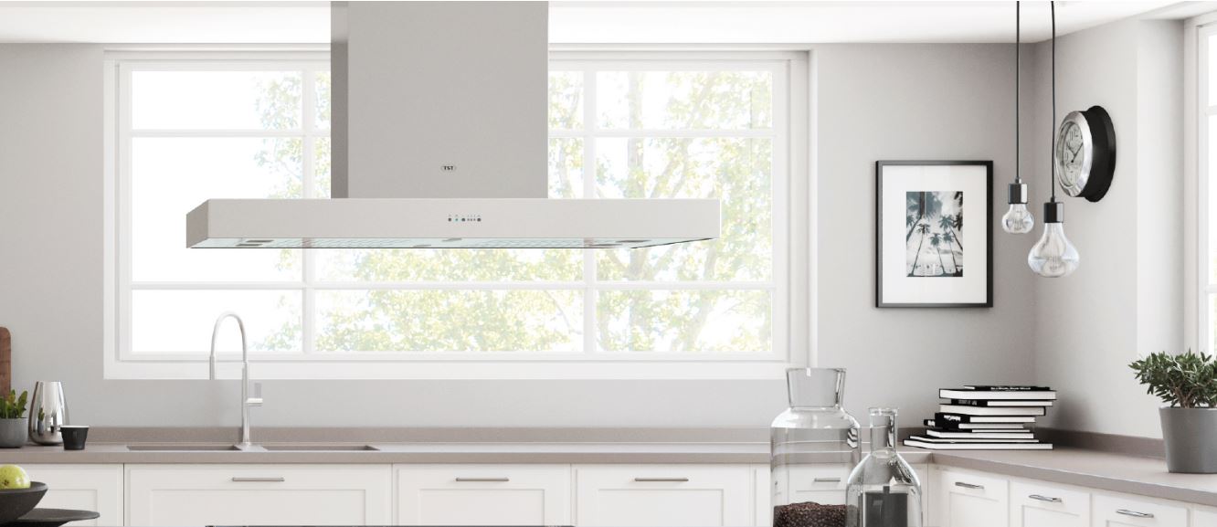 TST - CAMPANA PREMIUM - ISLA LT 90-A-3V-CM CON MOTOR ACERO (235-90) - Imagen 2