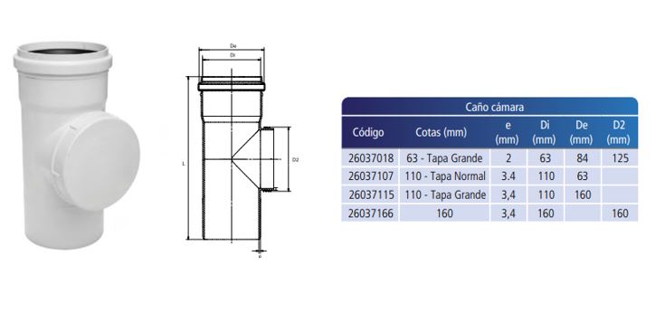 CAÑO CAMARA PVC ( JE ) 160 MM MH TIGRE (26037166) - Imagen 2