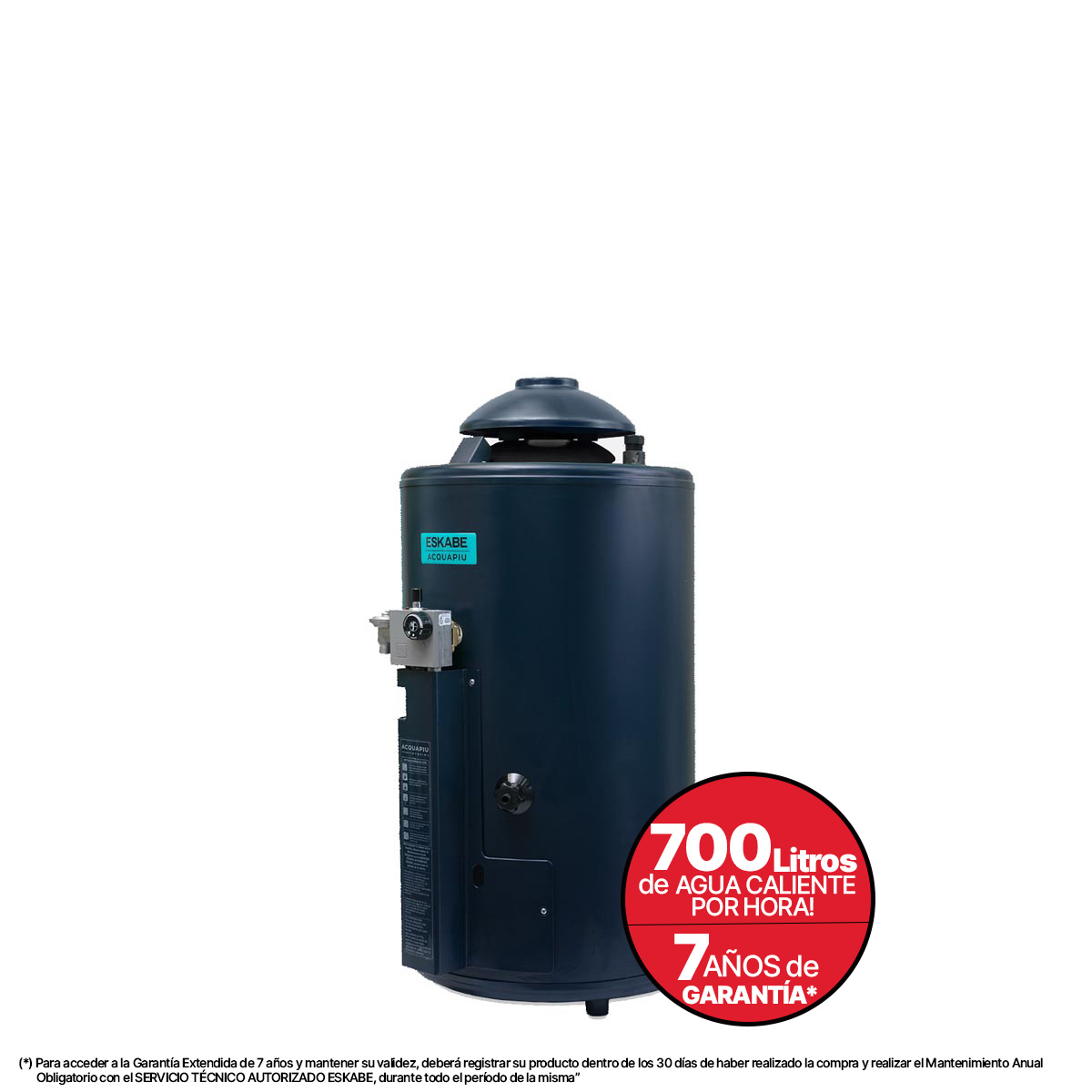 ESKABE - TERMO ACQUAPIU H700 SV | ( 700 LTS/H ) SAL 4" VERT | CERAMIC BLUE - Imagen 2