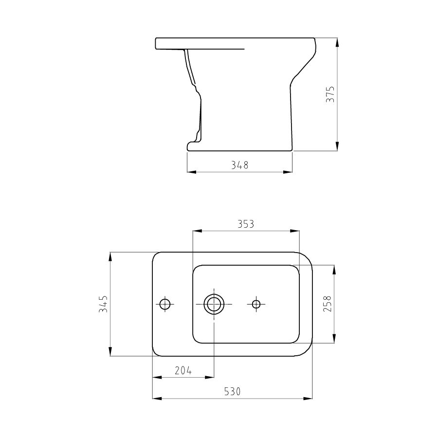 FERRUM - BCM1 B - LIMAY - BIDET 1 AGUJERO BCO (LMY-BI-100-BL) - Imagen 2
